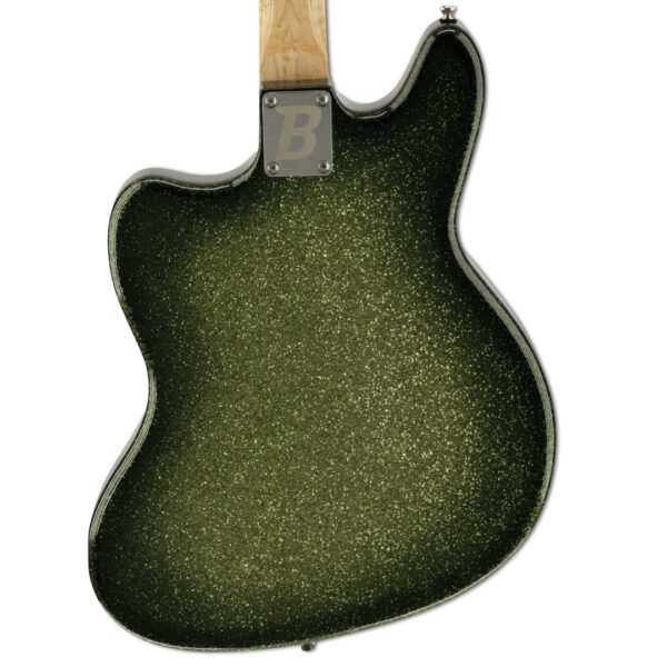 Back Detail, Green Sparkle Burst Zaftig