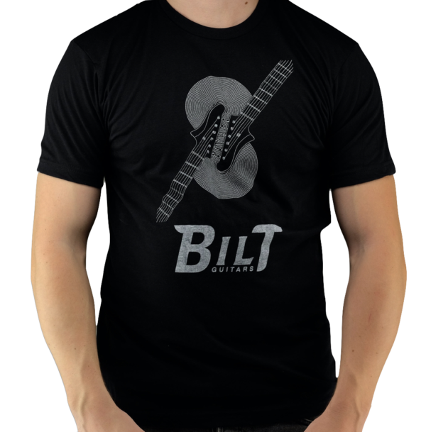 Diagonal Headstock T-shirt, Black