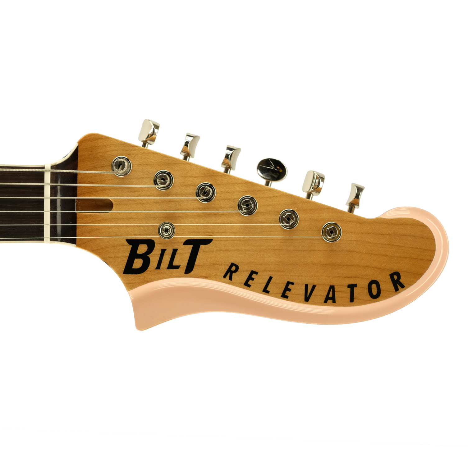 Shell Pink Relevator LS - Headstock